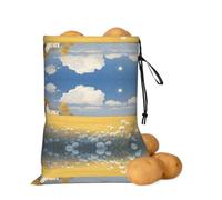 asbwuo Borsa portaoggetti per patate e cipolle di campagna | Borsa organizer con coulisse per ripiani della dispensa, banconi da cucina, aglio, patate, cipolle e alimenti di tutti i