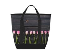 asbwuo Borsa termica di grande capacità con ani appena raccolti: borsa per la spesa riutilizzabile di alta qualità, a prova di perdite e resistente per la spesa, picnic, spiaggia o consegna di cibo.