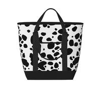 asbwuo Borsa termica per la spesa con grafica dalmata: grande, impermeabile e adatta agli alimenti, perfetta per trasportare la spesa, pranzi, picnic e consegne da asporto.