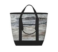 asbwuo Borsa termica per la spesa Decorator Grey Granite Look Stone - Grande, impermeabile e adatta agli alimenti, perfetta per il trasporto della spesa, il pranzo, i picnic e la consegna da asporto