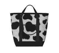 asbwuo Borsa termica per la spesa in pelle di mucca: grande, impermeabile e adatta agli alimenti, perfetta per il trasporto della spesa, il pranzo, i picnic e la consegna da asporto.