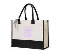 asbwuo Borsa tote in tela di cotone misto resistente con glitter gocciolanti e opale arcobaleno iridescente, spaziosa borsa regalo riutilizzabile per viaggi, spiaggia e shopping.