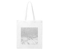 asbwuo Borsa tote in tela resistente con glitter grigio argento e marmo bianco sfumato - Borsa per la spesa riutilizzabile, ecologica e lavabile per viaggi, campeggio e uso quotidiano
