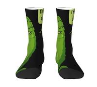 asbwuo Calzini Big Dill Pickle di media lunghezza con elevata elasticità e traspirabilità, senza alcuna pressione sui piedi, unisex, bianchi