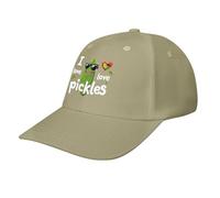 asbwuo Cappellino da Baseball Casual I Love Pickles, Divertente Cappello da Golf Regolabile per papà, per Correre e praticare Sport all'Aria Aperta