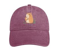 asbwuo Cappellino da Baseball Classico in Cotone con Scritta Capybara Mom I Love Mom, Regolabile, da Golf, da papà, Leggero, Hip Hop