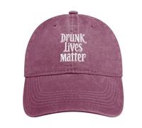asbwuo Cappellino da Baseball Classico in Cotone Drunk Lives Matter, Regolabile, da Golf, da papà, Leggero, Hip Hop