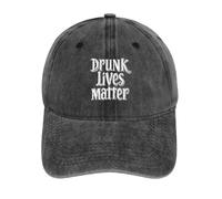 asbwuo Cappellino da Baseball Classico in Cotone Drunk Lives Matter, Regolabile, da Golf, da papà, Leggero, Hip Hop