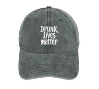 asbwuo Cappellino da Baseball Classico in Cotone Drunk Lives Matter, Regolabile, da Golf, da papà, Leggero, Hip Hop
