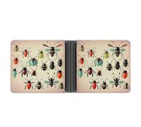 asbwuo Cartoon Small Animal Leather Bifold Wallet with 2 Hidden Pockets 6 Card Slots Slim Wallets for Cash, Cards, And ID