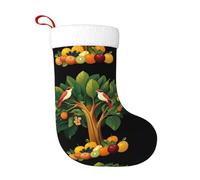 asbwuo Christmas Decorative Socks Stocking WHJSHOP Fruits and birds on the big tree Printed lightweight for Halloween, annual ceremonies, holiday gatherings