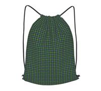 asbwuo Clan Turnbull Hunting Tartan Navy And Green Plaid Outdoor Leisure Drawstring Backpack, Lightweight Waterproof Sports Bag For Men & Women - Gym, Yoga, Travel