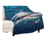 asbwuo Coperta morbida per divano, coperta leggera in flanella per divano, squalo martello che scansiona l'oceano, coperta decorativa calda e accogliente per l'autunno e l'inverno, 40"x50"