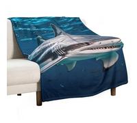 asbwuo Coperta morbida per divano, coperta leggera in flanella per divano, squalo martello che scansiona l'oceano, coperta decorativa calda e accogliente per l'autunno e l'inverno, 30"x40"