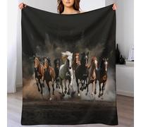 asbwuo Coperta rustica con motivo a animali selvatici, morbida, leggera, calda e fresca, in flanella per divano, letto e viaggi, 50"x60"