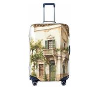 asbwuo Coprivaligia antico con ramo d'ulivo romano e stampa, protezione per valigia alla moda, lavabile, antigraffio, nero, piccolo