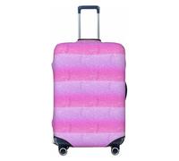 asbwuo Coprivaligia con glitter e ombre viola e rosa, protezione per valigia lavabile di alta qualità con chiusura a cerniera e fibbia, adatta a bagagli da viaggio da 18 a 32 pollici, media