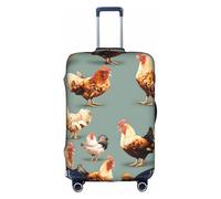 asbwuo Coprivaligia con stampa di pollo, per bagagli, coprivaligia elastico, perfetto per viaggi di lavoro