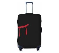 asbwuo Coprivaligia con stampa Karate Men, protezione per valigia alla moda, lavabile e resistente ai graffi, nero, L