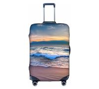 asbwuo Coprivaligia con stampa tramonto sul mare sereno, coprivaligia da viaggio per bambini e adulti, adatto per valigie da 18 a 32 pollici