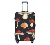 asbwuo Coprivaligia con verdure e funghi, protezione per viaggio, stampa grafica bifacciale, elastico (per bagagli da 18-21 pollici)