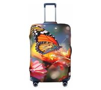 asbwuo Coprivaligia da viaggio Bloom Flower And Butterfly, coprivaligia antigraffio