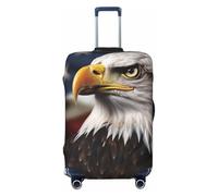 asbwuo Coprivaligia da viaggio con immagini della bandiera americana dell'aquila calva, coprivaligia antigraffio