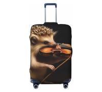 asbwuo Coprivaligia da viaggio con motivo a riccio, violino e musica, antigraffio