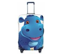 asbwuo Coprivaligia da viaggio con simpatico ippopotamo, coprivaligia antigraffio