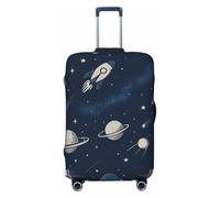 asbwuo Coprivaligia Planet and Rocket, elastico, lavabile, taglia XL (per valigie da 74 a 81 cm)