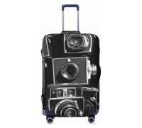 asbwuo Custodia da viaggio per valigia con custodia antigraffio per la collezione Retro Cool Camera