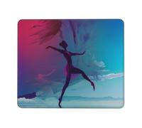 asbwuo Elegante tappetino per mouse da ballo con ballerina, in gomma antiscivolo, impermeabile, per ufficio, 7,9 x 9,5 pollici
