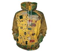 asbwuo Felpe con Cappuccio per Uomo e Donna, Stile Dipinto a Olio 3D, Felpa con Cappuccio alla Moda, Felpe con Cappuccio Originali Klimt con Tasca