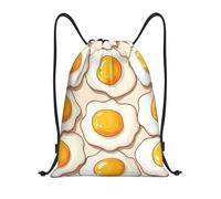 asbwuo Fried Eggs Drawstring Backpack, Lightweight And Suitable For Fitness, Sports,With Shoulder Straps