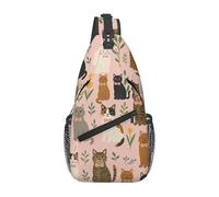 asbwuo Gatto divertente con orecchie di coniglio, borsa a tracolla con fiocco, borsa a spalla diagonale, zaino a tracolla