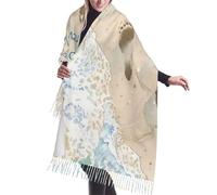 asbwuo Impronte nella sabbia con citazione Sciarpa con frange in cashmere Sciarpe in seta autunnali e invernali - Accessorio di moda