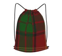 asbwuo Kirk Clan Family Tartan Outdoor Leisure Drawstring Backpack, Lightweight Waterproof Sports Bag For Men & Women - Gym, Yoga, Travel