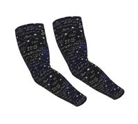 asbwuo Maniche a compressione sportive con stampa di formule fisiche, protezione solare UV, rinfrescanti, per uomo e donna, golf e basket