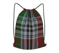 asbwuo Metcalf Clan Family Tartan Outdoor Leisure Drawstring Backpack, Lightweight Waterproof Sports Bag For Men & Women - Gym, Yoga, Travel