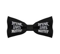 asbwuo Papillon classici da uomo Drunk Lives Matter, papillon regolabili pre-annodati, regalo per tutti i giorni, compleanno, matrimonio