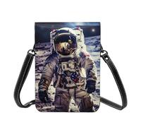 asbwuo Piccola tracolla per le donne in pelle leggera borse noi astronauta viaggio luna borsa a tracolla