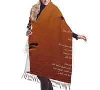 asbwuo Poesia Impronte nella sabbia. Sciarpa con frange in cashmere Webp, sciarpe in seta autunnali e invernali - Accessorio di moda