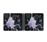 asbwuo Portafoglio bifold in pelle con graffiti artistici astratti, 2 tasche nascoste, 6 scomparti per carte, portafogli sottili per contanti, carte e documenti d'identità