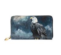asbwuo Portafoglio da donna con stampa Eagle on the Peak, eleganti portafogli compatti con design bifacciale a stampa completa