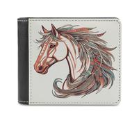 asbwuo Portafoglio in PU per uomo, porta carte personalizzato, con stampa divertente di Cupido, freccia e cavallo, portafogli da uomo per lavoro, viaggi e uso quotidiano