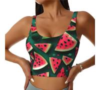 asbwuo Reggiseno Sportivo Dream Watermelon da Donna, Reggiseno Pullover a Copertura Totale, Reggiseno Yoga Stampato con Coppe Rimovibili