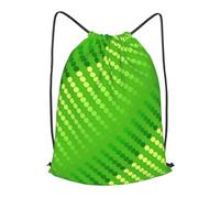 asbwuo Satin Dots - Shades Of Lime Green Outdoor Leisure Drawstring Backpack, Lightweight Waterproof Sports Bag For Men & Women - Gym, Yoga, Travel