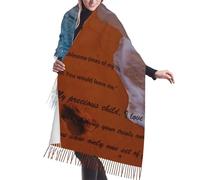 asbwuo Sciarpa con frange in cashmere Impronte nella sabbia, sciarpa in seta autunnale e invernale - Accessorio di moda
