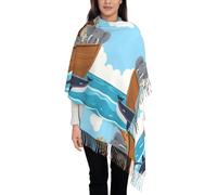 asbwuo Sciarpa invernale da donna con stampa Animali sull'Arca di Noè, sciarpe in cashmere alla moda, lunghe, morbide e calde, grandi sciarpe, regali