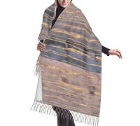 asbwuo Sciarpa moderna in lamina d'oro con pietre preziose in marmo per donna, scialle in cashmere con nappe a quadri, grandi sciarpe oversize